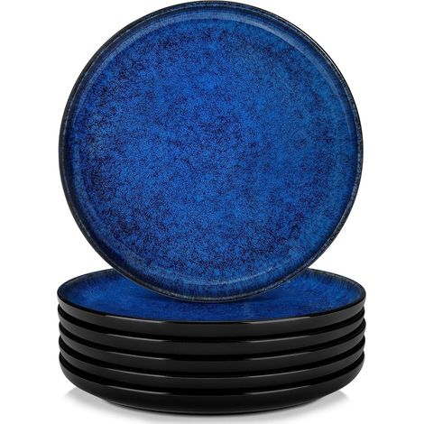 Teller Set 6er 26 cm blau Steingut Starry-blau Speiseteller(6x) (1/5)