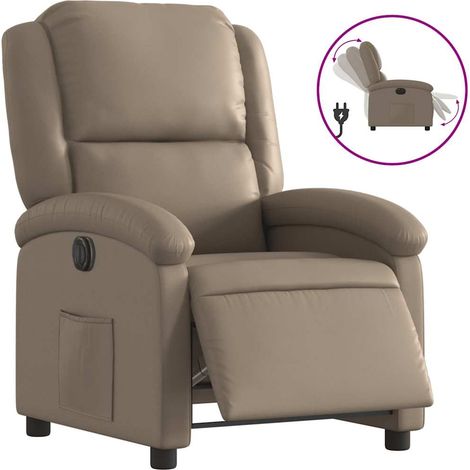 Fauteuil de Salon，Chaise，Fauteuil inclinable électrique Cappuccino Similicuir CFW369959 (1/5)