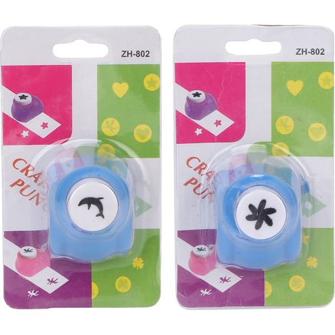 2Pcs Paper Punch Craft Hole Mini Punch Shapes for Kids Adults DIY Hand Crafting Scrapbook (1/5)