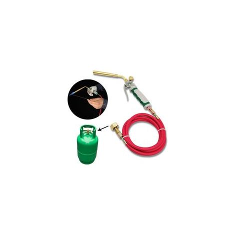 de Brasage Professionnelle à Double Interrupteur de Gaz Propane 1,6 M Tuyau D'Allumage Outil de Soudage à la de Gaz pour le Chauffage Du Barbecue (1/4)