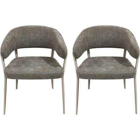 Lot de 2 Fauteuils - HOME DECO FACTORY - Emilia - Confort - Marron (1/5)
