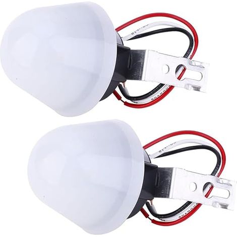 2PCS Photocommutateur AC 220V 10A,interrupteur de capteur de cellule photoélectrique 85-265V,Interrupteur à capteur réglable marche/arrêt automatique,interrupteur de capteur de contrôle photo (1/5)
