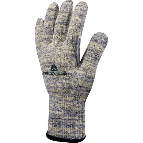 Gants tricotés jaune - gris jauge 10 taille 7 - DELTA PLUS - VECUT5507 (1/2)