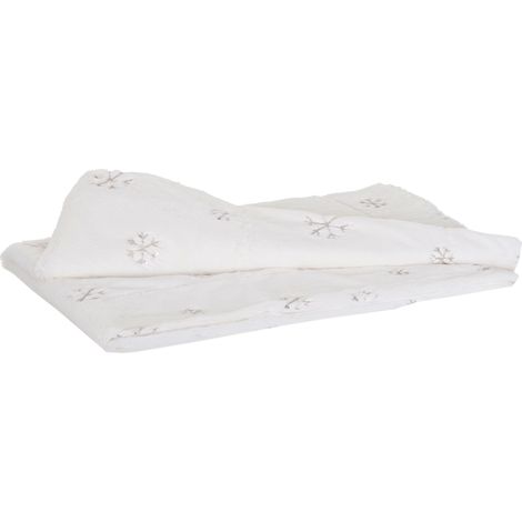 Coperta copriletto decorativo divano Karo T777 poliestere 120x150cm neve (1/4)
