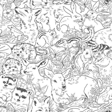 Papier Peint Animaux de la Fôret (1/5)