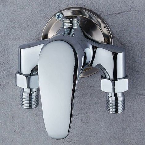 Mitigeur Douche - Laiton - Raccord G1/2 - Pour Salle De Bain Et Chauffe-Eau Solaire - 1 Pièce (1/5)