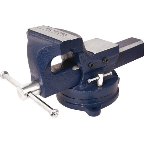 TECWERK Gußschraubstock Backen-B.100mm Spann-W.104mm Eisenguss (Sphäroguss) TECWERK
