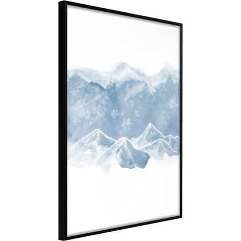 Affiche Murale Encadrée "Winter Wonderland" 30 x 42 cm Noir