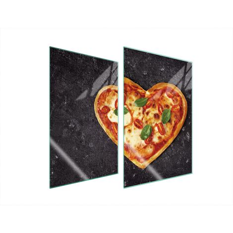 PLAQUE DE PROTECTION EN VERRE POUR CUISINE 2x35x52 COEUR (1/5)