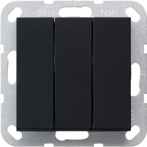 Gira Wipptaster BS 3f Schließer System 55 Schwarz m [2844005], 2844 005 (1/2)