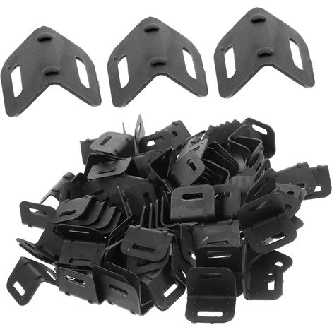100 protège-coins pour meubles plastique noir pour chaises (1/5)