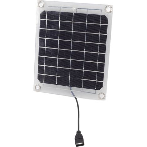 10-W-Solarpanel mit USB-Ausgang, transparentes Design, doppelseitiges Solarpanel zur Stromerzeugung für Outdoor-Reisen (1/5)