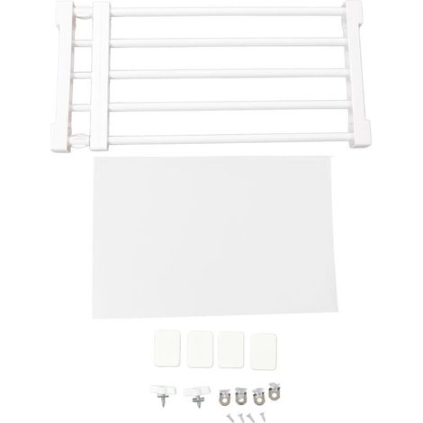 tagère de tension de placard extensible sans clous, diviseur d'armoire, support de rangement pour armoire de 50 à 80 cm de longueur (1/5)