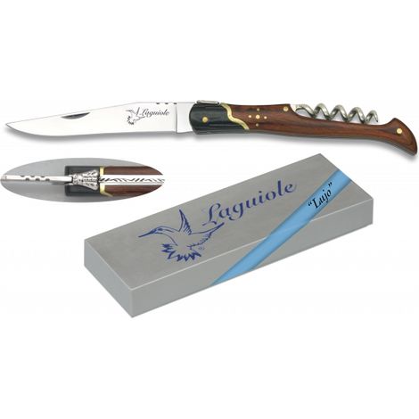 Couteau pliant laguiole lame inox 9 cm tire-bouchon