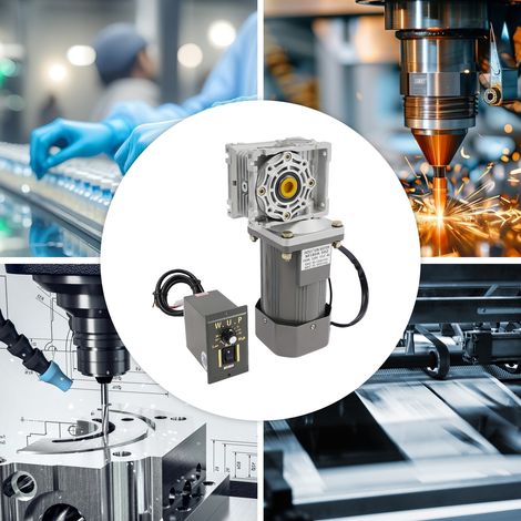 220V Schneckengetriebemotor mit Drehzahlregler Leistungsstarker Elektromotor NEU