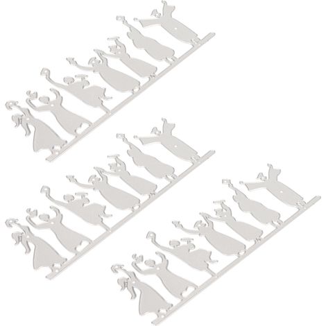 Jeu de 3 matrices de découpe en acier carbone enduit, lissage polyvalent, embossage papier bricolage décoratif, coupe fine pour artisanat créatif. (1/5)
