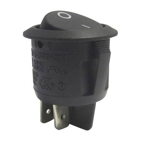 Interrupteur à bascule TRU COMPONENTS TC-R13-244A-02 BLACK 1587655 250 V/AC 10 A 2 x Off/On à accroc (1/2)