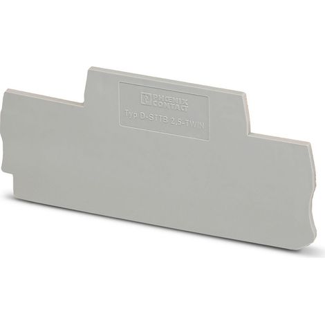 Flasque d'extrémité Phoenix Contact, série D-STTB 2.5 pour Bloc de jonction modulaire ( Prix pour Paquet de 50 )