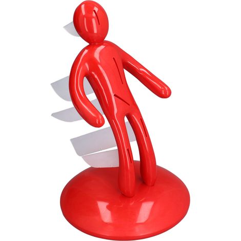 Porte-couteau en forme humaine rouge multifonction, support de couteau original et amusant pour cuisine (1/5)