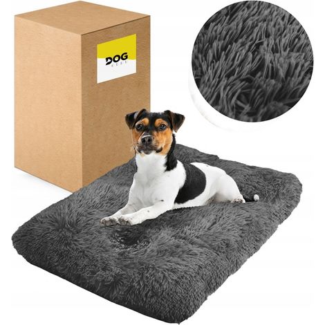 Hundebett oder Katzenbett mit flauschigem, haarigem Kissen, 70 x 50 cm