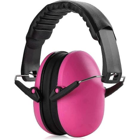 Casque antibruit rose - Protection auditive et réduction du bruit, convient aux enfants et aux adultes (1/5)