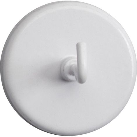 Maul Magnet  (Ø x H) 47 mm x 36 mm rund, mit Haken Weiß 5 St. 6159002 (1/2)
