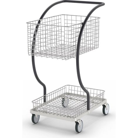 Kongamek, Chariot à plateaux C-LINE, avec 2 paniers grillagés (1/5)