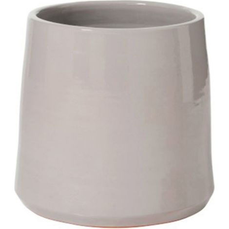 Cache Pot Rond en Céramique "Can" 28cm Gris