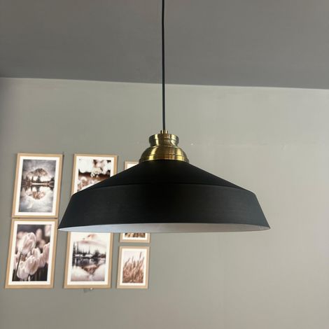 bamyum Lema Suspension Luminaire Rétro en Metal de 37,5 cm, Lustre de Salon Vintage, Éclairage de Plafond pour Chambre, Cuisine, Lampe Suspendue (1/5)