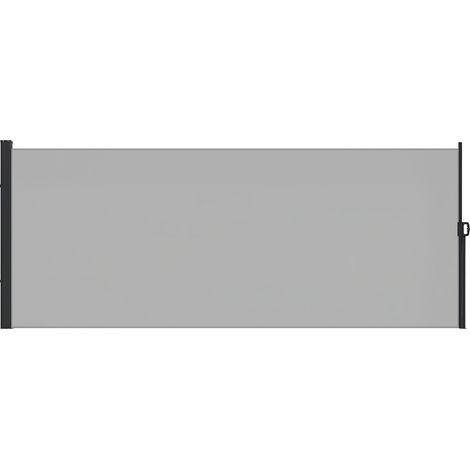 Seitliche Jalousie, Sichtschutz, einziehbar, Maße 3 m (B) x 1,8 m (H), Aluminium, hochdichtes, UV-beständiges Polyestergewebe (180 g/m²), hellgrau