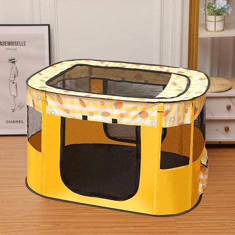 Tente de jeu pliable (70 x 55 x 40 cm) pour chiots, chiens, chats et lapins, idéale pour une utilisation intérieure et extérieure. (1/4)