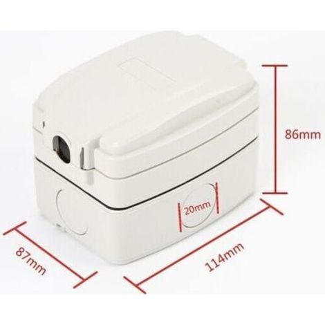 Prise Exterieure Etanche Ip66, Prise Murale Anti Poussière, Prises Electriques Murales Jardin pour Intérieur et Extérieur (Single Prise) (1/5)