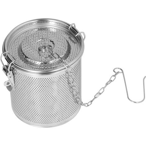 Passoire à épices en acier inoxydable avec chaîne de transport et crochet, passoire à thé pour thé en vrac, passoire à épices pour cuisiner, accessoires de cuisine pour thé, épices, assaisonnements (1/5)