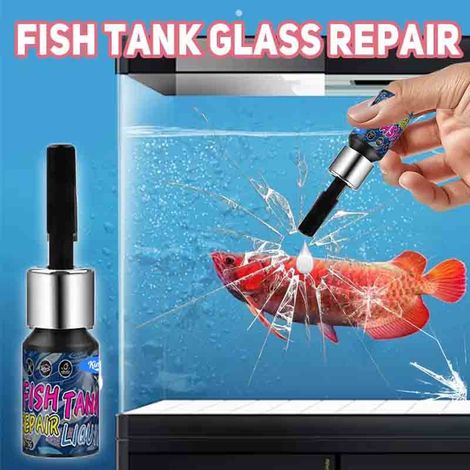 Mit einer Reparaturflüssigkeit für Aquarienglas lassen sich Kratzer und kleine Risse im Aquarienglas ausbessern, die Lichtdurchlässigkeit verbessern und Risse in Badewannen reparieren. (1/5)