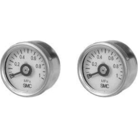 Manomètre SMC, 0Mpa à 1Mpa, raccord R 1/8, Ø cadran 30mm ( Prix pour 1 )