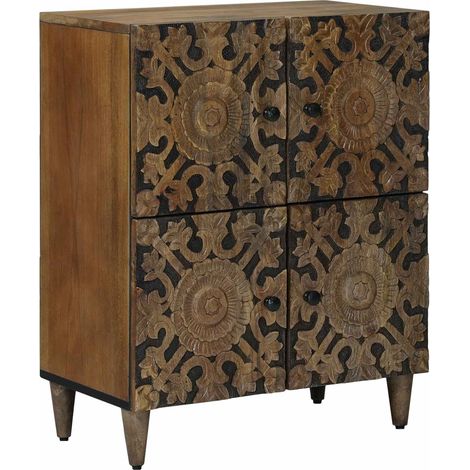 Sideboard with Storage Brown 60 x 33.5 x 75 cm Solid Mango Wood vidaXL