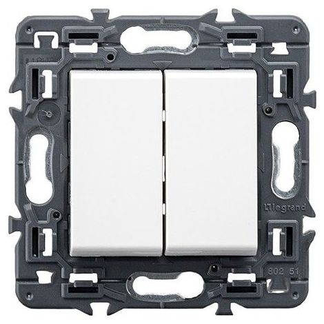 Doppio interruttore VALENA NEXT 1P 10A bianco LEGRAND 741244