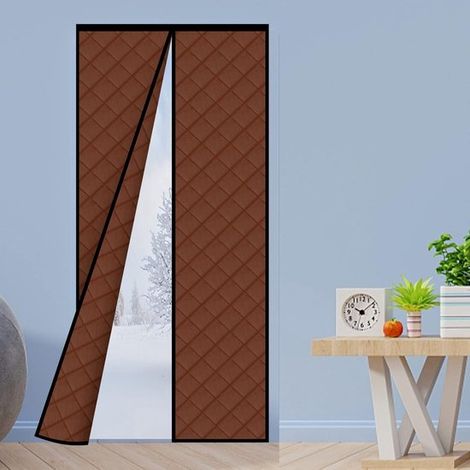 Tenda per porta con ventosa magnetica,80200 cm,Marrone (1/5)