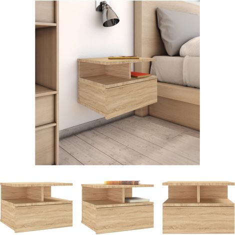 Hängender Nachttisch Sonoma-Eiche 40 x 31 x 27 cm Spanplatte (1/5)