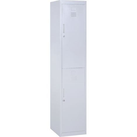Vinsetto Locker Cabinet Storage Cold Rolled Steel w/ Shelves Vertical Cupboard Grey 38 x 46 x 180 cm (1/5)
