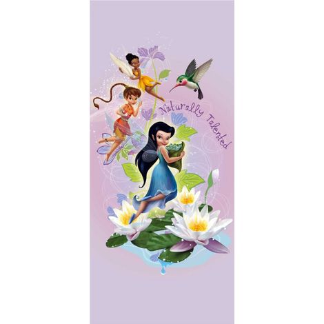 Poster porte Fée Clochette La Vallée du printemps Disney -Naturally- intisse 90X202 CM (1/4)