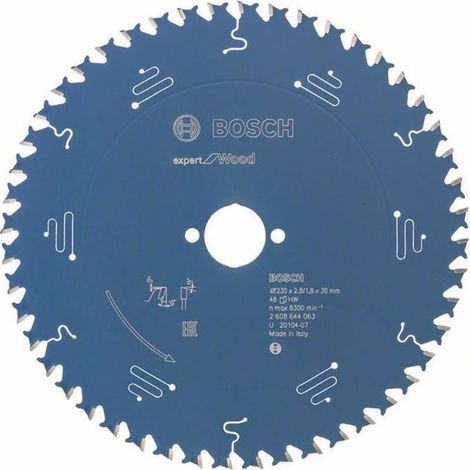 Bosch Kreissägeblatt Expert for Wood 230 x 30 x 2,8 mm, 48