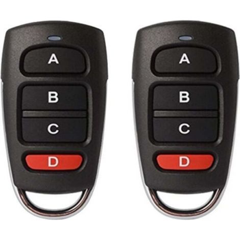 2PCS（68.3x35.7mm）telecommande 433mhz Universelle Portail, telecommande portail universelle, Duplicateur sans Fil clonage