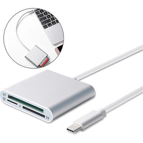 Lecteur USB 3 en 1 ultra-rapide en aluminium, compatible USB et lecture de données (1/5)