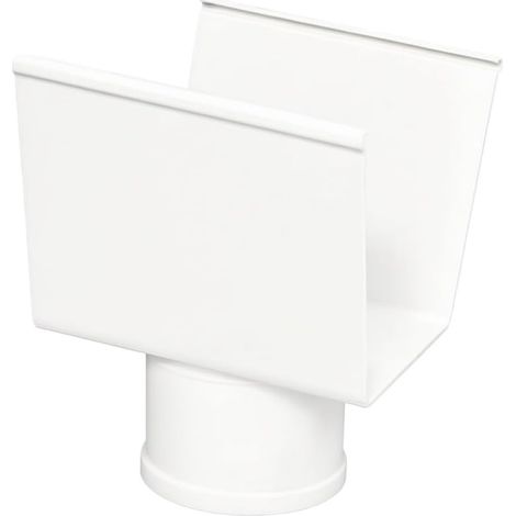 White PVC gutter 16x19cm UV resistant (M) (1/5)