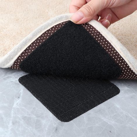 Ensemble de 10 autocollants antidérapants pour tapis, tapis antidérapants pour planchers en bois dur, ruban antidérapant spécial pour tapis de sol, ruban antidérapant qui empêche le tapis de se enroul