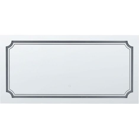 LED-Badezimmer-Spiegel ARROMACHNES 120 cm 60 cm Silber