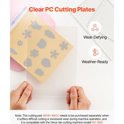 Plaques de Découpe, 6 PCS, 225x156 mm, Tapis Plastique en Polycarbonate Transparent, Compatible avec Machine de Découpe et de Gaufr… (1/5)