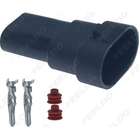 Connecteur de bornier pour éclairage automobile LED/HID 9006/HB4 9005/HB3 avec insert métallique