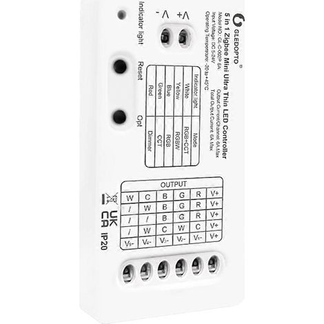 Contrôleur LED GLEDOPTO ZIGBEE3.0 Mini 5 en 1 DC5-24V 6A/Per Total 6A Mise à niveau du contrôleur d'éclairage de lanterne (1/5)